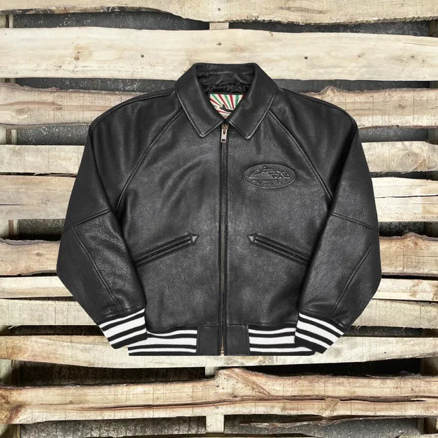 C.P. Company Leather Jacket Goggle Logo