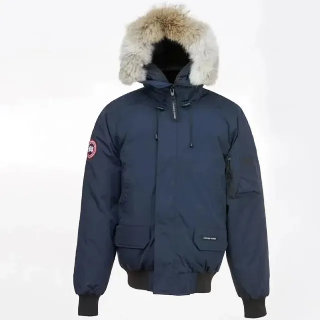 Canada Goose Expedition Parka Navy with Coyote Fur Trim