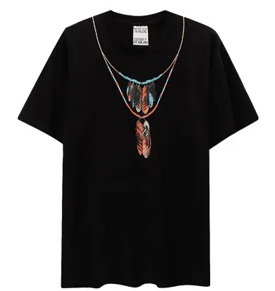 D24 feather necklace black