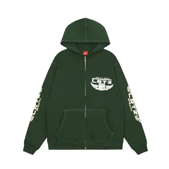Corteiz Zip-Up Hoodie CRTZ Wings Logo