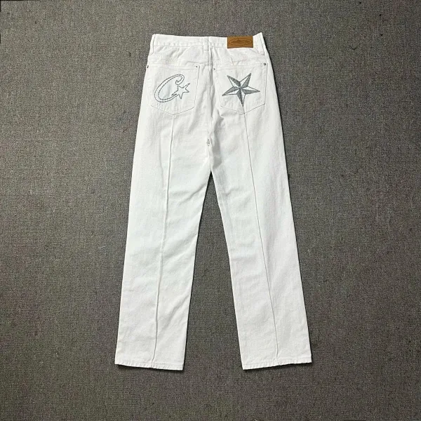 Corteiz Straight Fit Jeans Embroidered Back Pockets
