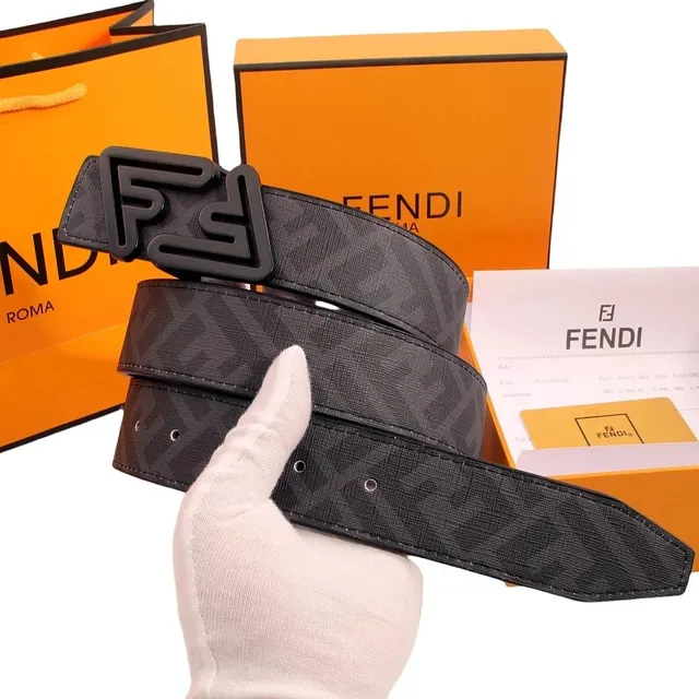 Fendi FF Logo Belt Monogram Canvas