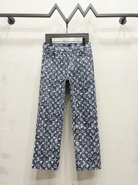 Louis Vuitton Monogram Denim Jeans All-Over Print