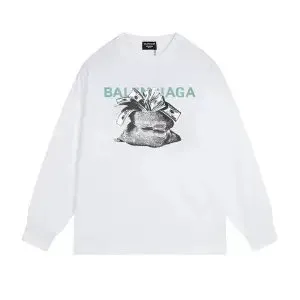 Balenciaga Long-Sleeve Tee Carrot Print
