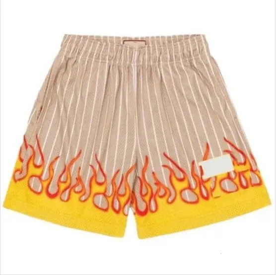 Eric Emanuel Flame Mesh Shorts Pinstripe Flame