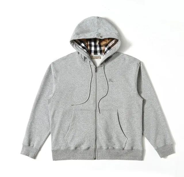 Burberry Zip-Up Hoodie Check Lining