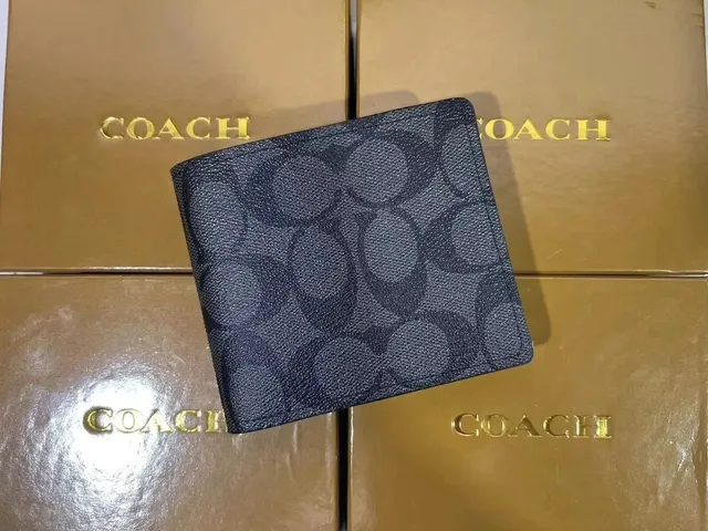 Coach Bifold Wallet Signature Canvas