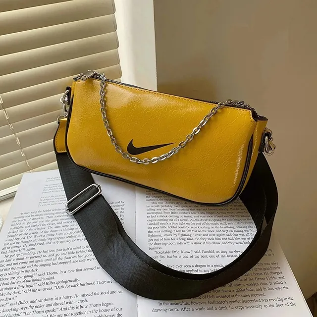 Nike Chain Strap Bag Cracked Leather