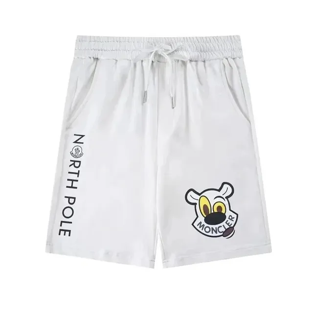 Moncler Logo Shorts North Pole Bear Print