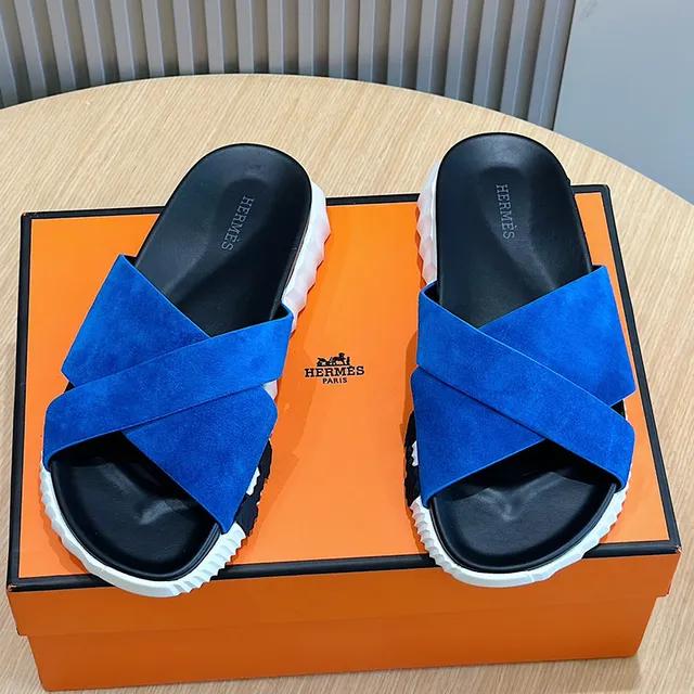 Hermès Oran Sandal Suede Cross-Strap