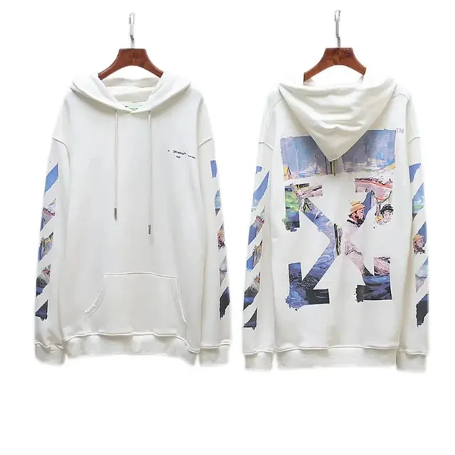 Off-White Hoodie Painted Arrow Print
