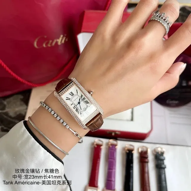Cartier Tank Américaine Rose Gold Diamond Bezel