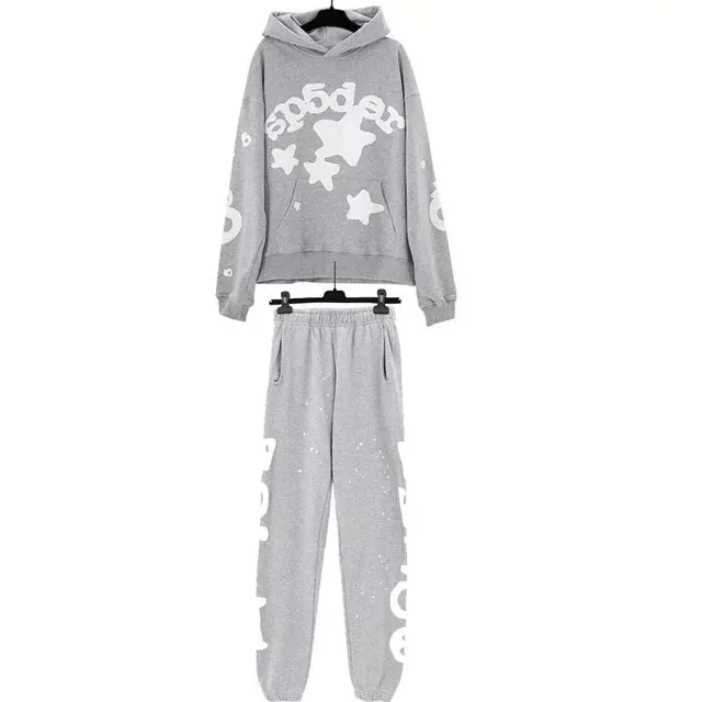 Sp5der Hoodie and Joggers Set Star Print