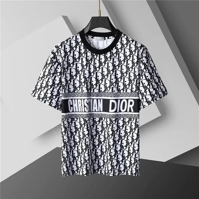 Dior T-Shirt Oblique Logo Print
