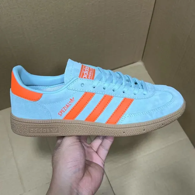 Adidas Samba Light Blue and Orange