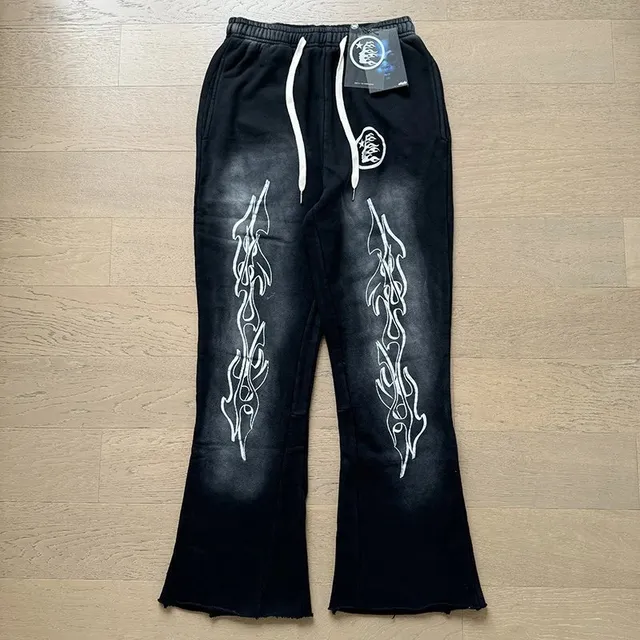 Hellstar Flared Sweatpants Flame Print