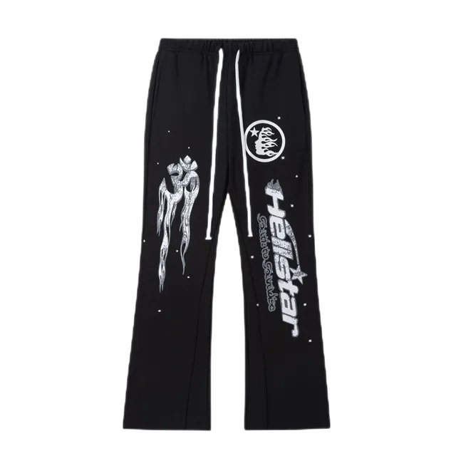 Hellstar Graphic Sweatpants Flame Logo Print