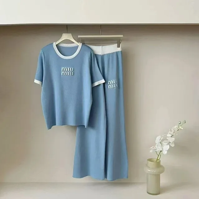 Miu Miu Knit Set Embroidered Logo