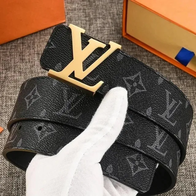 Louis Vuitton LV Monogram Belt Reversible Gold Buckle