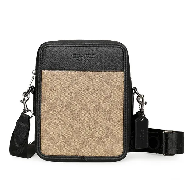 Coach Shoulder Bag Signature Canvas and Leather