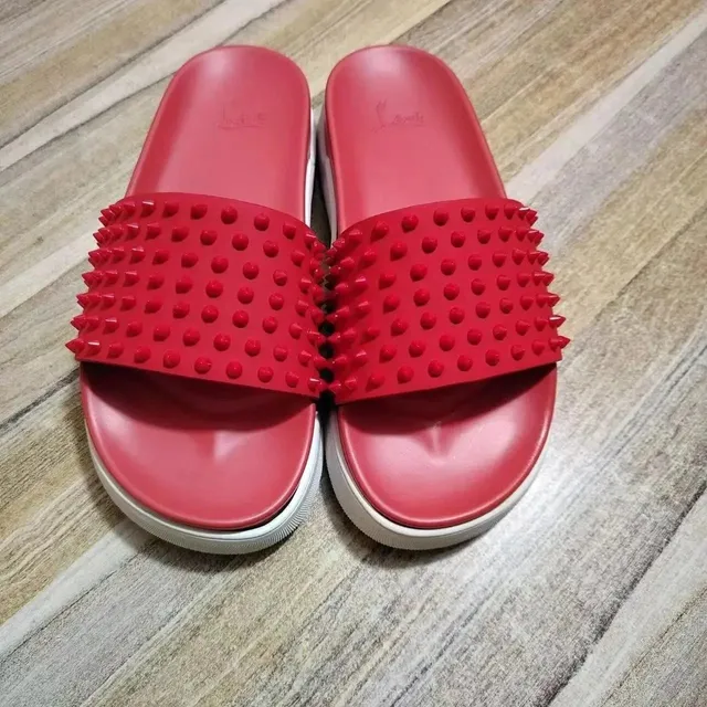 Christian Louboutin Louis Junior Spikes Spiked Slide
