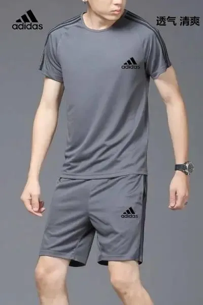 Adidas Sportswear Set Grey with Black Stripes