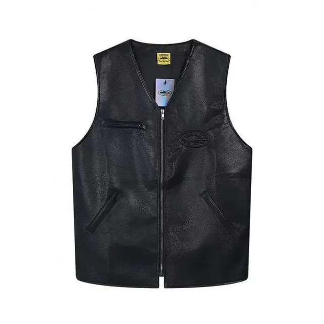Chrome Hearts Leather Vest Classic Logo