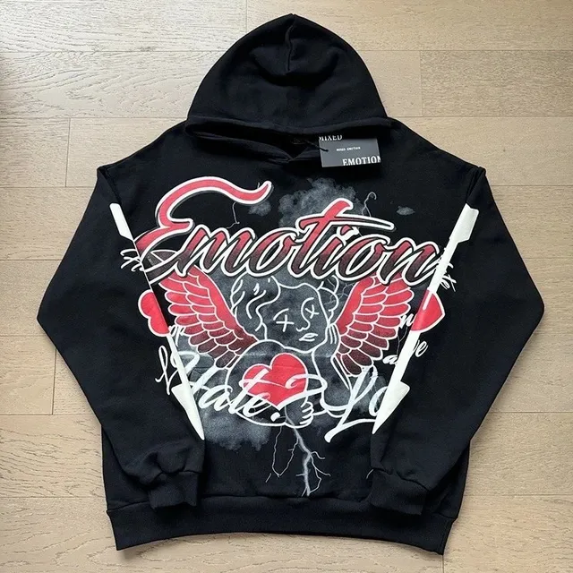 Mixed Emotion Hoodie Winged Heart Emotion Graphic