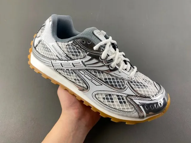 Bottega Veneta BV Runner Metallic Mesh