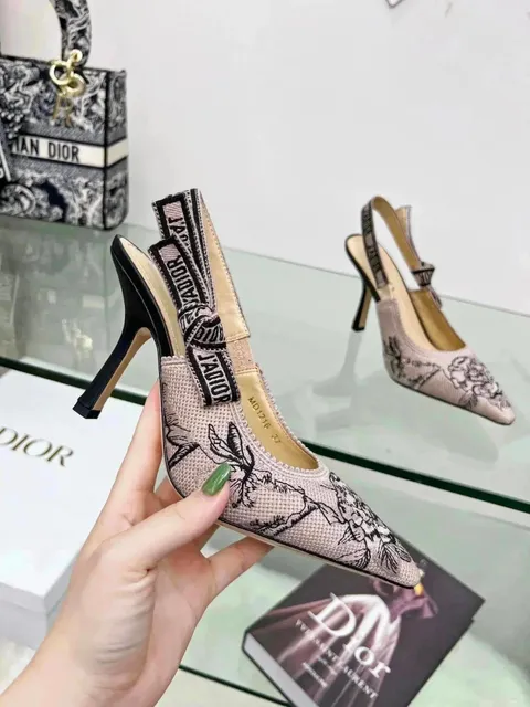 Dior J'adior Slingback Floral Embroidered