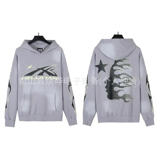 Hellstar Hooded Sweatshirt Star Flame Graphic