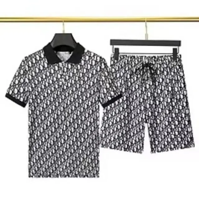 Dior Polo and Shorts Set Oblique Print