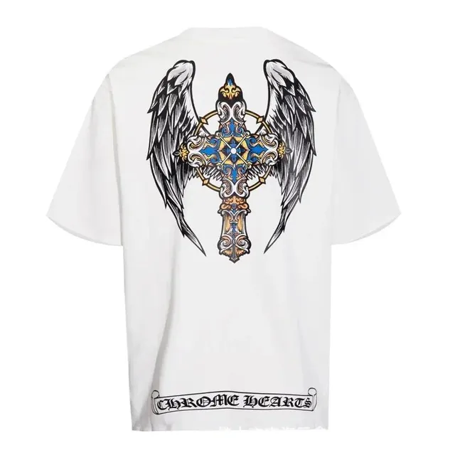 Chrome Hearts Winged Cross Tee Ornate Cross Print