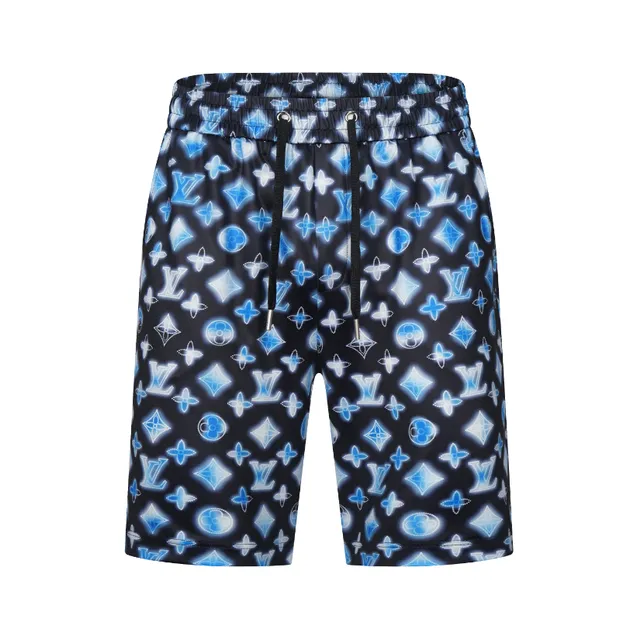 Louis Vuitton Monogram Shorts Blue Glow Print