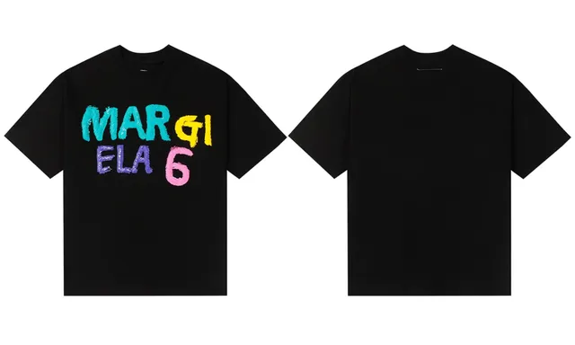 Maison Margiela Logo T-Shirt Multicolor Painted Logo