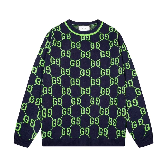 Gucci GG Knit Sweater Intarsia Logo Pattern