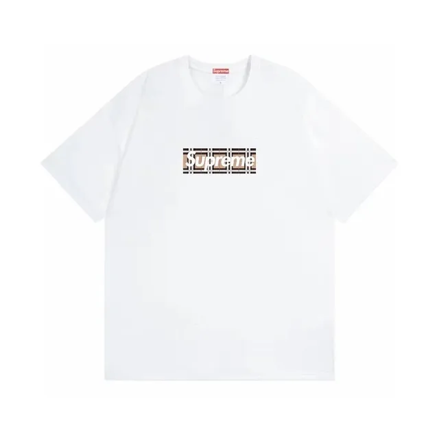 Supreme Box Logo Tee Burberry Check