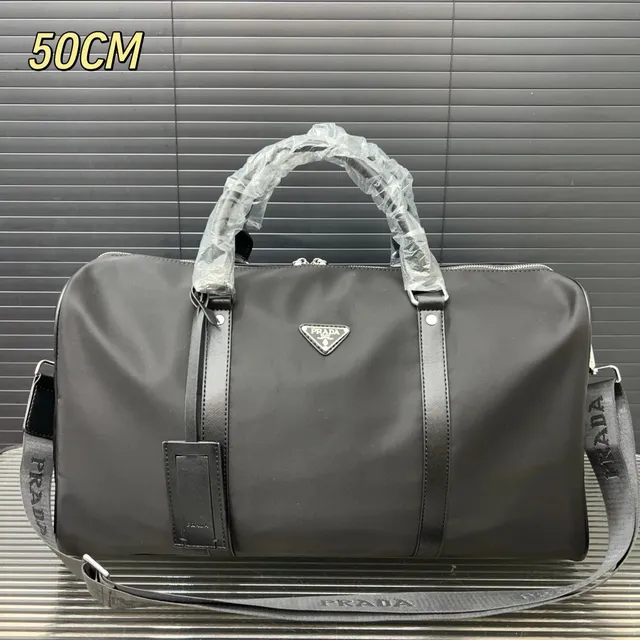 Prada Duffle Bag Nylon with Leather Trim