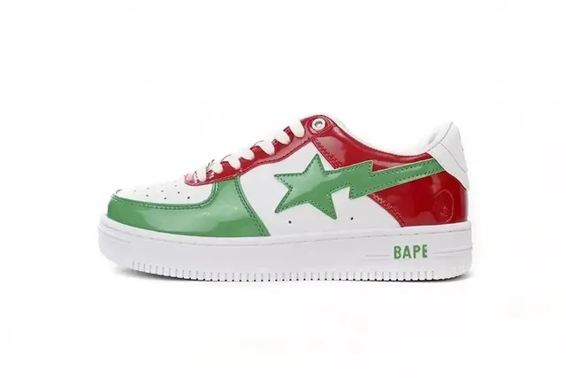 Bape Sta Red Green Patent