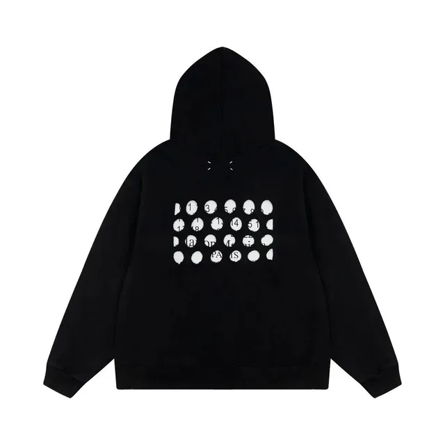 Maison Margiela Hoodie Number Grid Print