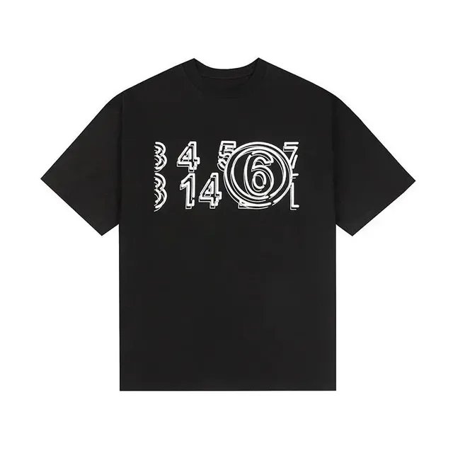 Maison Margiela Number Print Tee White Outline Numbers
