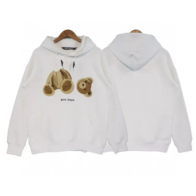 Palm Angels Hoodie Bear Embroidery