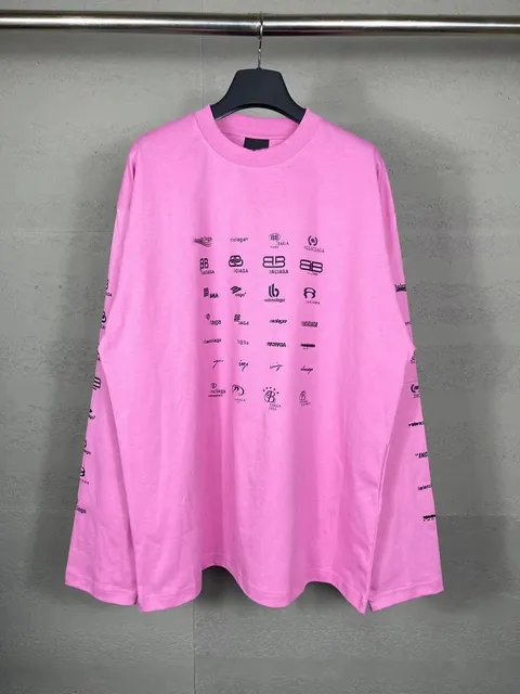 Balenciaga Logo Print T-Shirt All-Over Logo