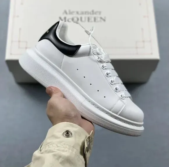 Alexander McQueen Oversized Sneaker White with Black Heel Tab