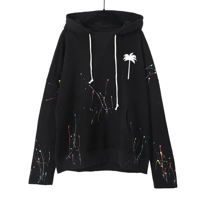 Palm Angels Hoodie Palm Tree Splatter Print