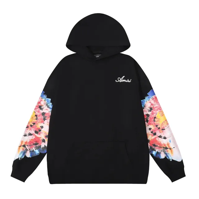 Amiri Hoodie Floral Sleeve Print
