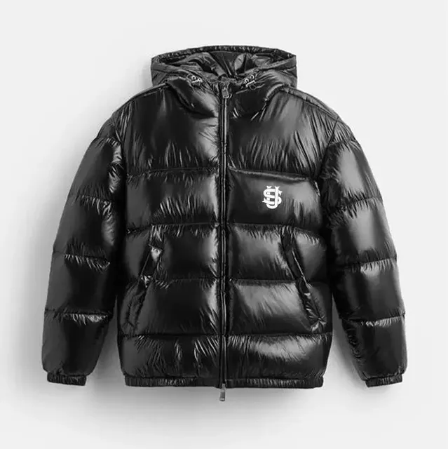 Suvene 黑色棉服白色logo