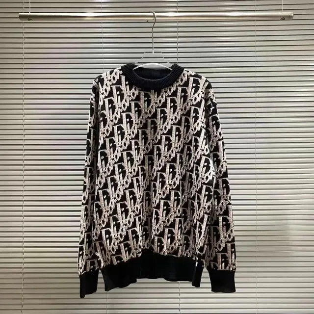 Dior Obligato Knit Sweater Oblique Logo Pattern