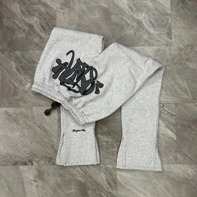 浅麻灰长裤
