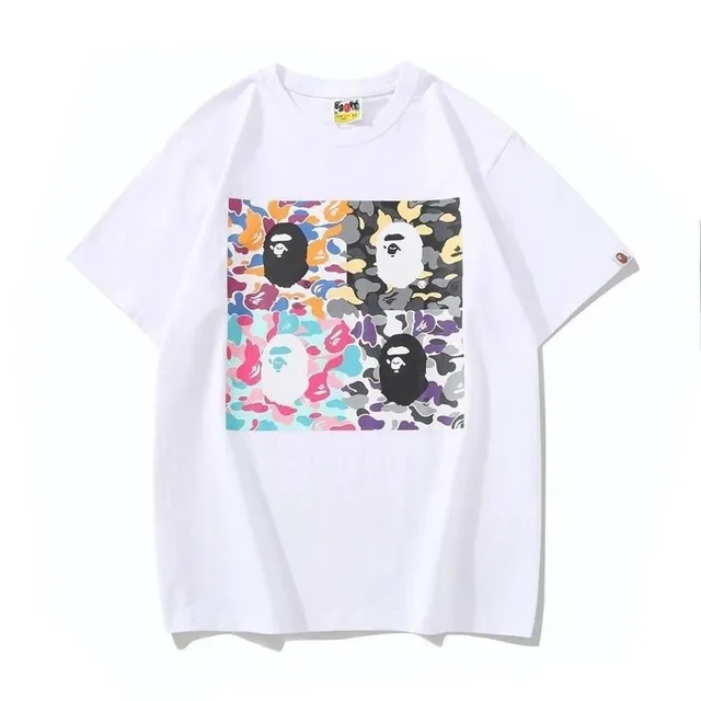 BAPE Shark Tee Multi Camo Ape Head Print
